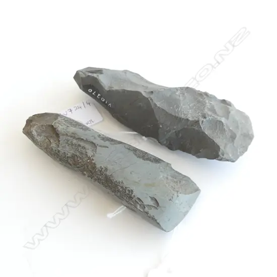 Two Māori pre-European stone toki,
